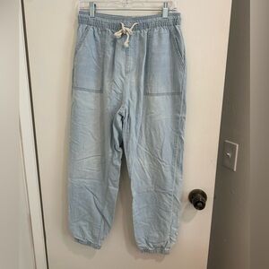 Light Blue Denim Jogger Pants